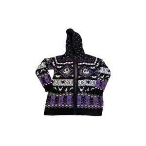 Her Universe Disney Nightmare Before Christmas Purple Fair Isle Sherpa Cardigan